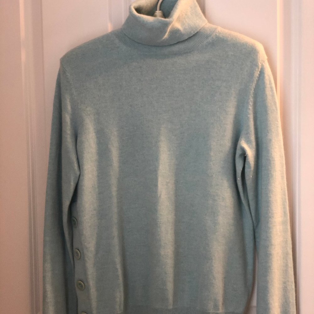 Lilly Pulitzer Light Blue Turtleneck Sweater, XS